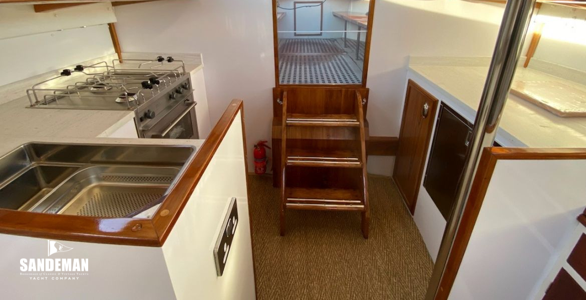 Galley view aft to cockpit