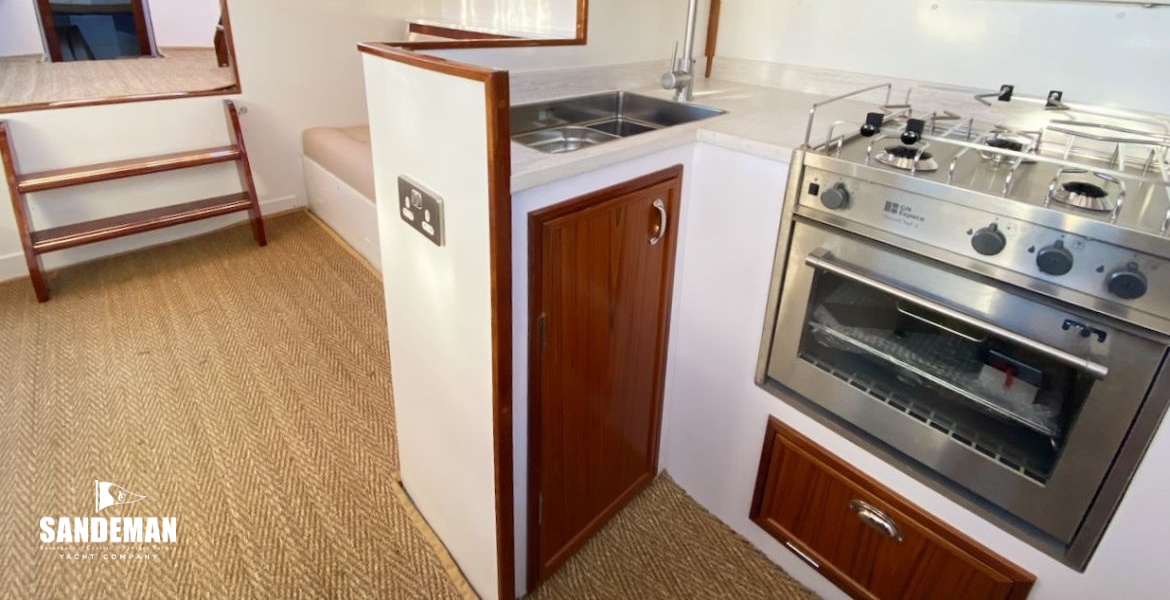 Galley and view forward to starboard