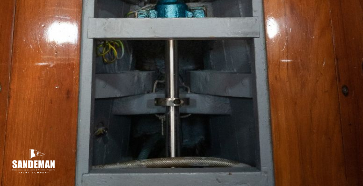 Prop shaft in aft cabin bilge