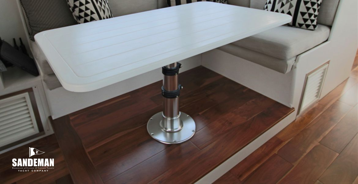 Wheelhouse seating to port