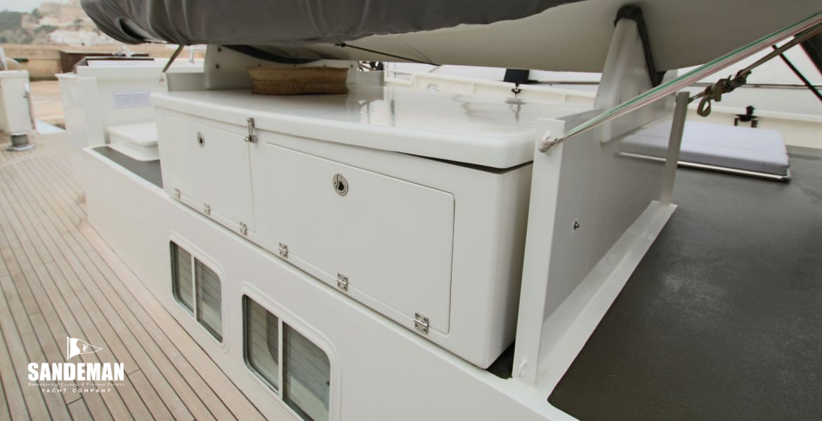 Owners cabin trunk & tender stowage stbd