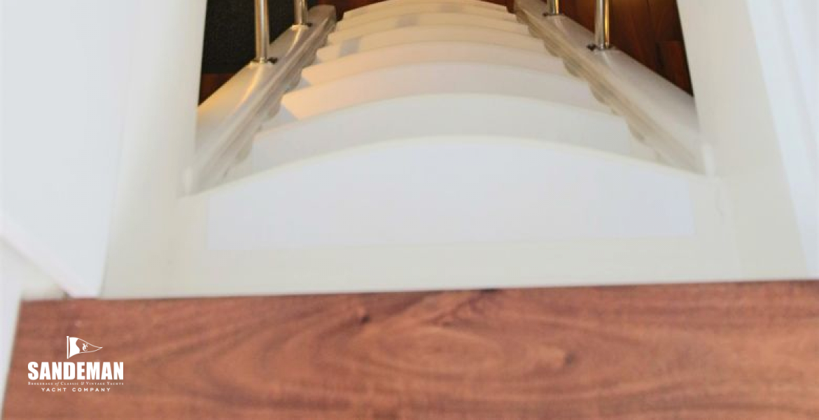 Stair wheelhouse to saloon