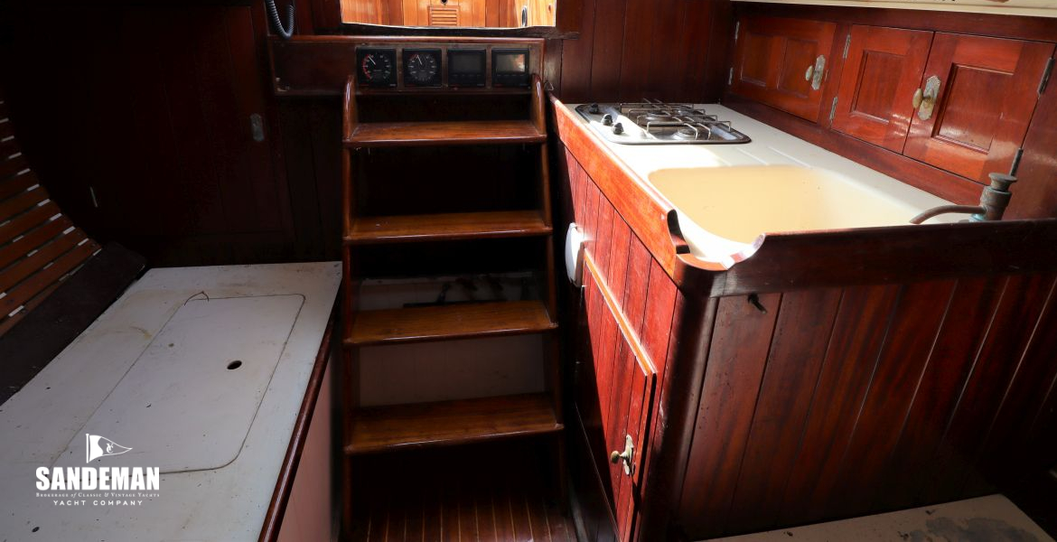 Galley and companionway view aft