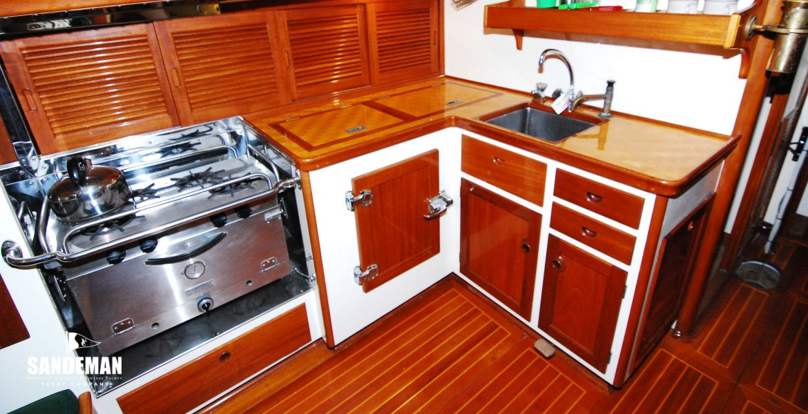 Galley view forward to port