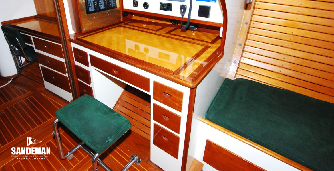 Starboard passage berth and chart table