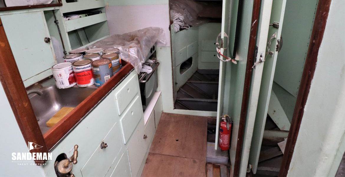 Galley and passage view forward
