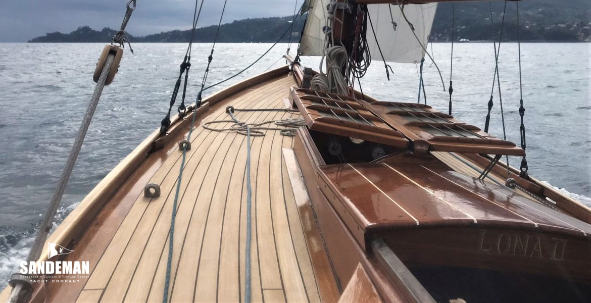 View forward under sail
