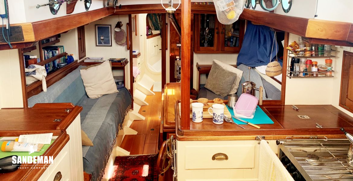 Accommodation view forward from companionway