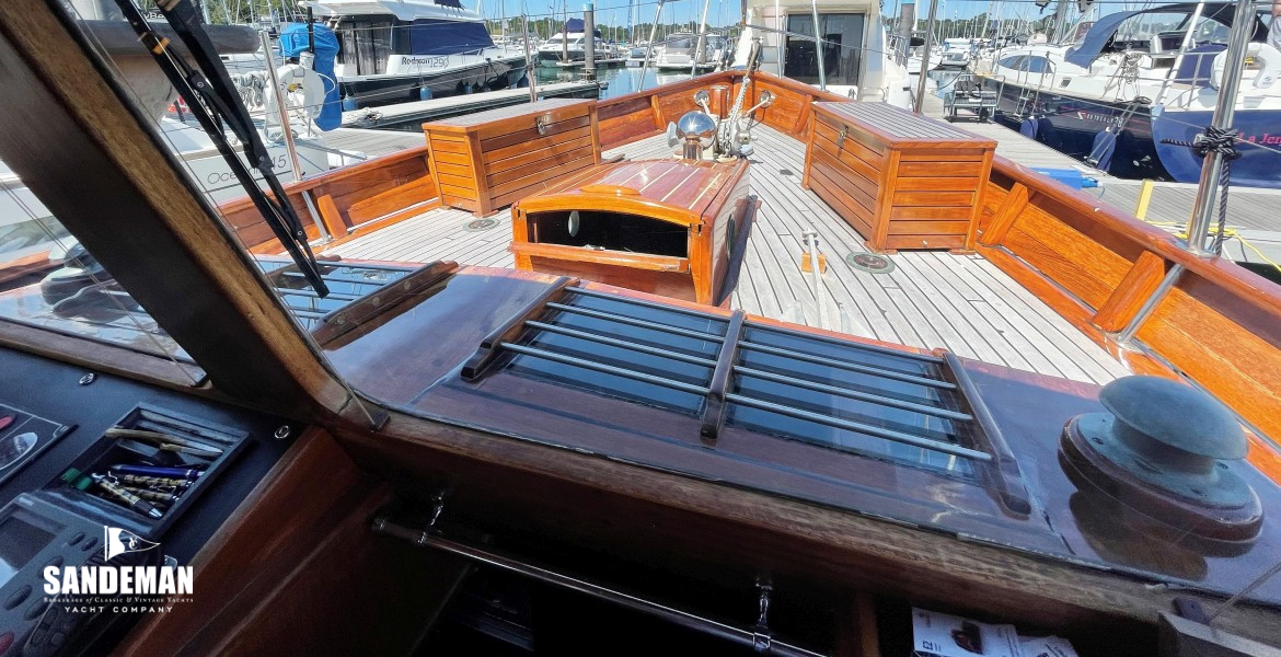 View forward from lower helm
