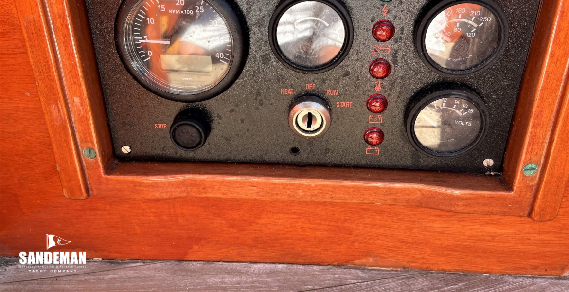 Engine panel in cockpit