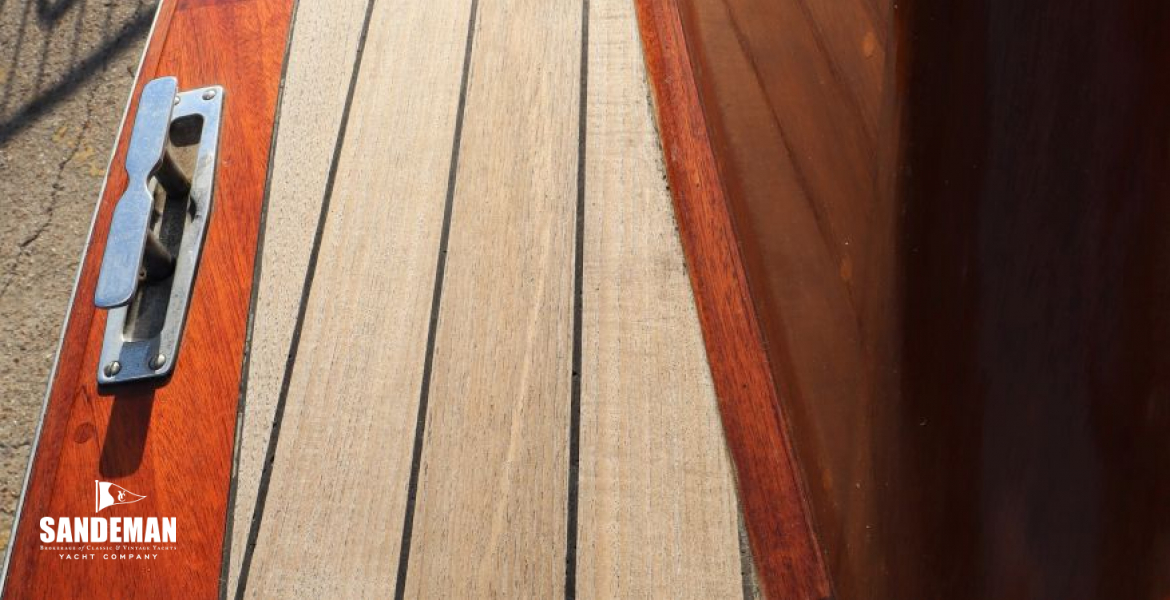 Starboard side deck view aft