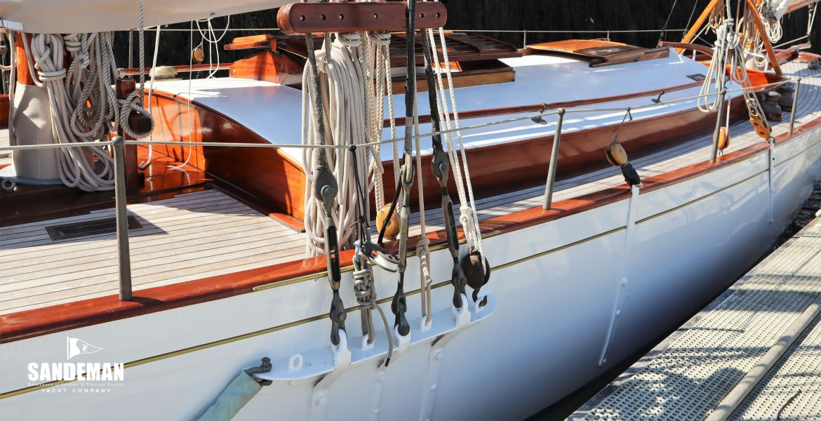 Chainplates, channels and trunk cabin view aft
