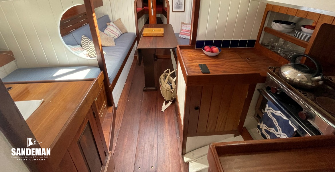View forward from companionway landing