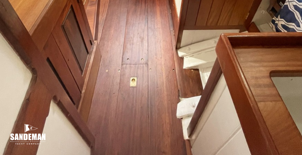 View forward from companionway landing