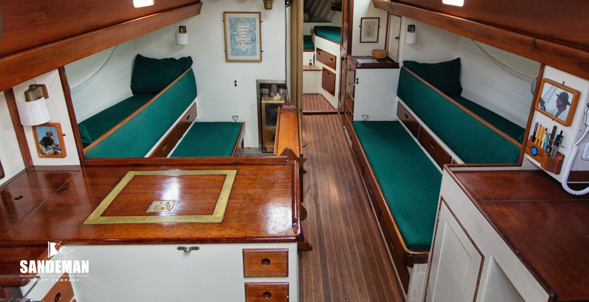 Accommodation view forward from companionway