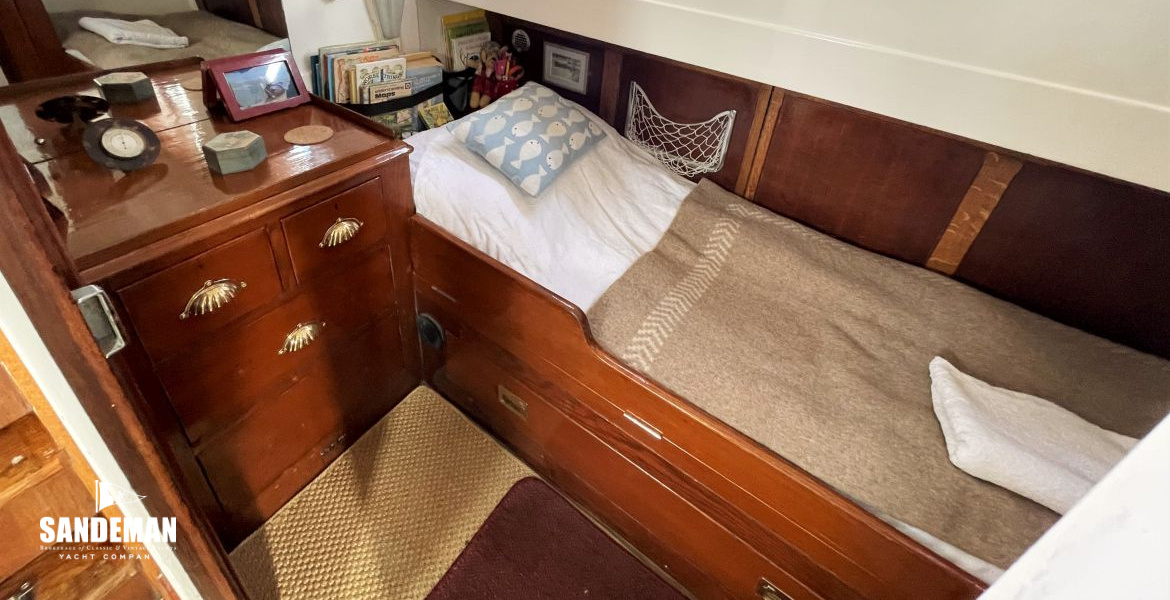 Aft guest cabin view forward to starboard