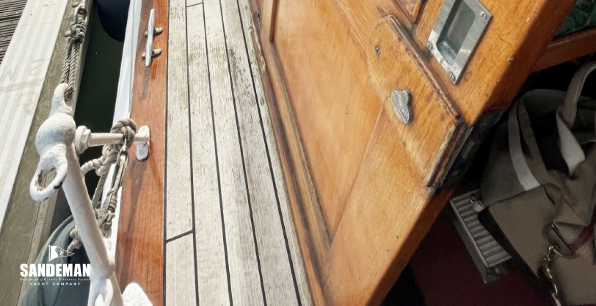 Starboard side deck view aft