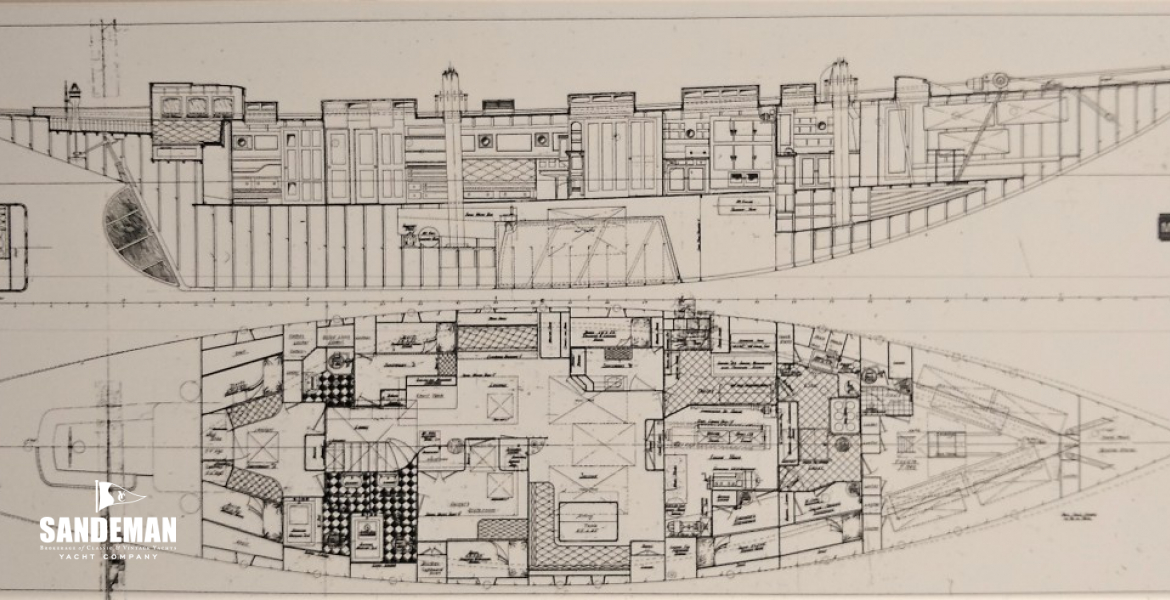 Alden as built General Arrangement as #435-B drawn by Murray Peterson