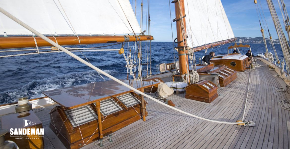 Port side deck view aft