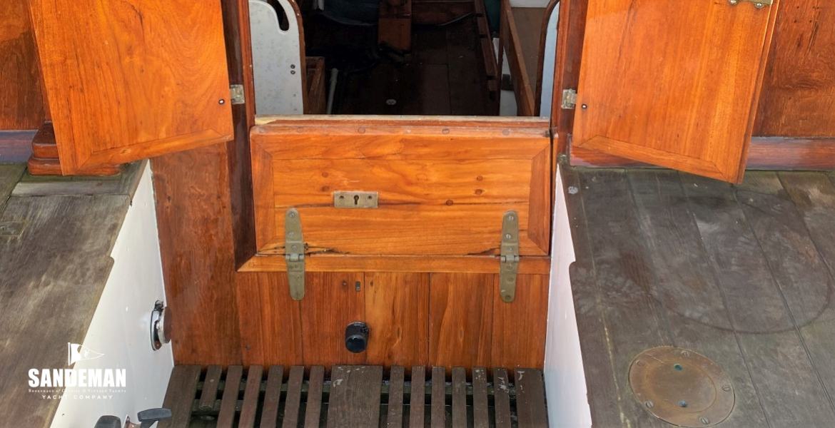 Cockpit view forward to companionway 