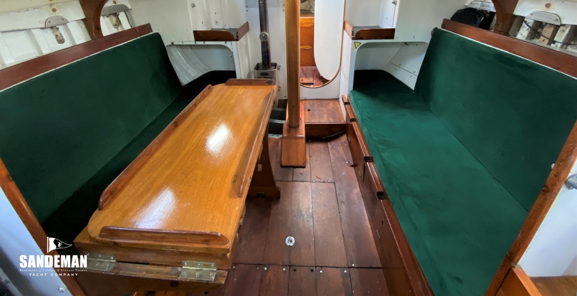 Saloon view forward table folded