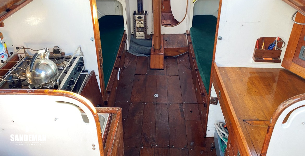 Accommodation view forward from companionway 