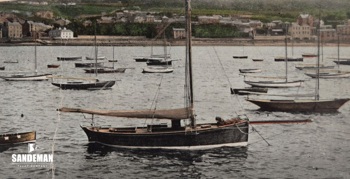 At her Howth Harbour mooring early 1900s