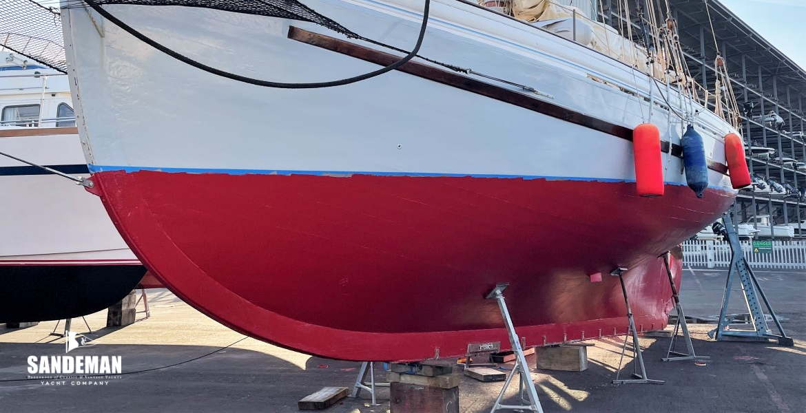 Hauled out port bow