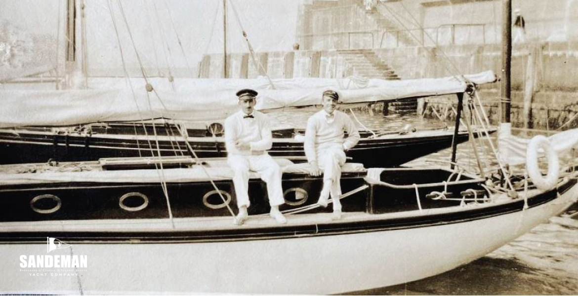 The proud owner [left], Billy Mooney at Wicklow, 1925