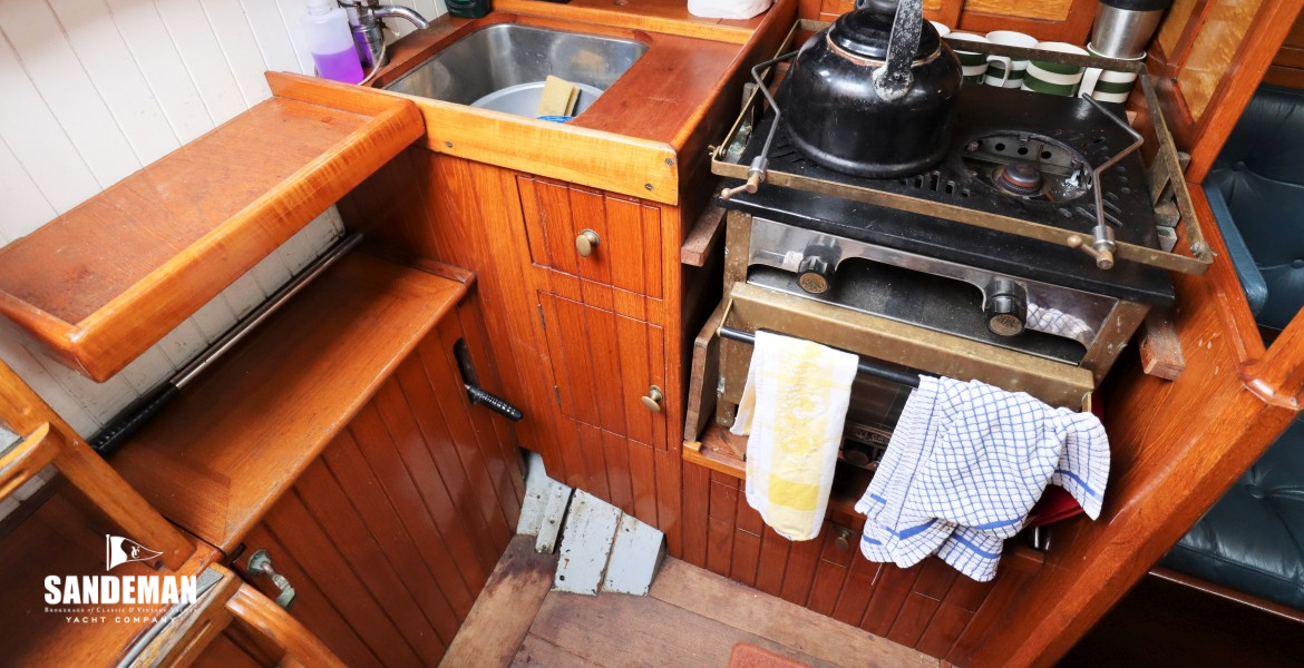 Galley to port