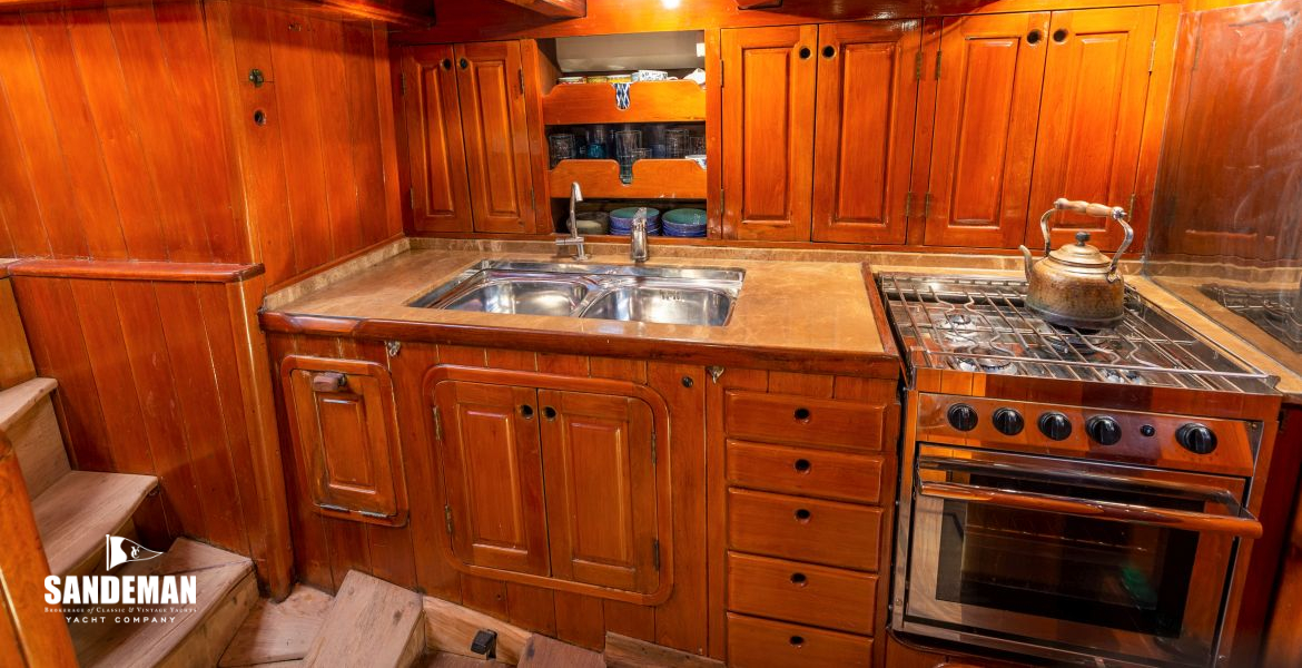 Galley to port