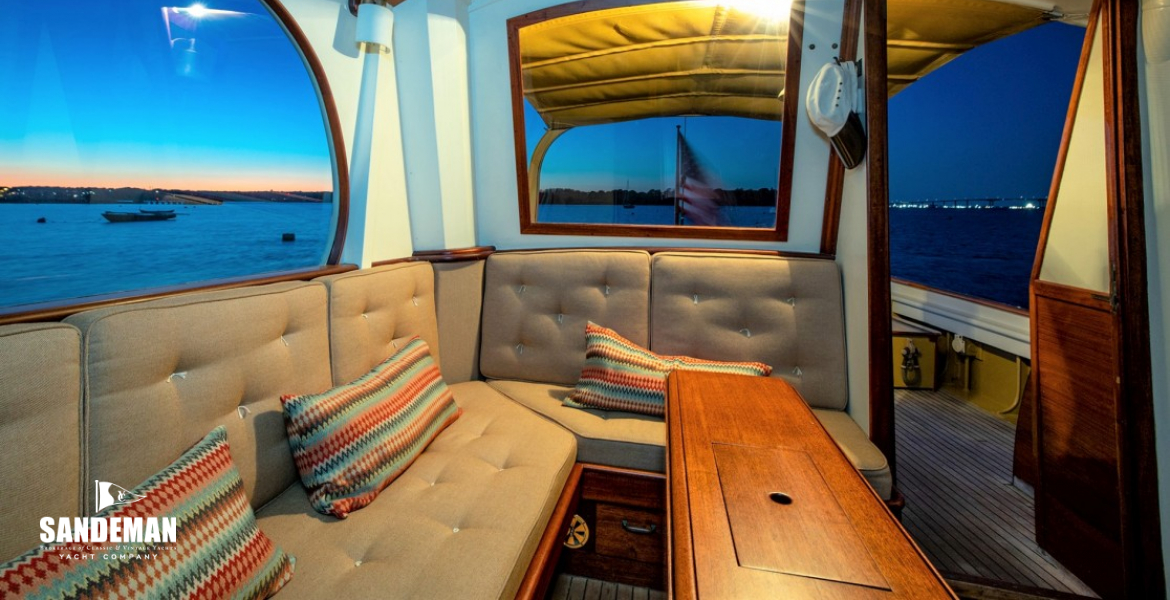 Deck saloon view aft