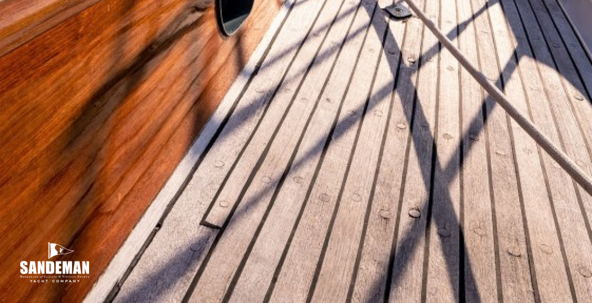 Starboard side deck view forward