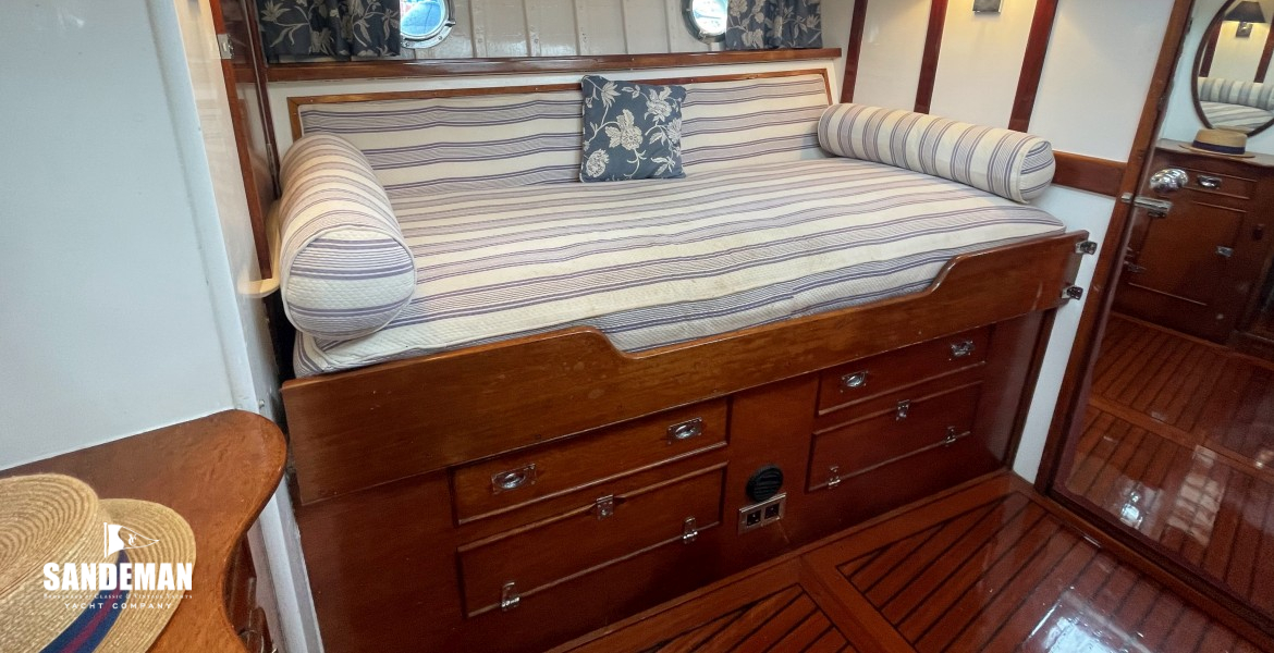 Owner cabin view forward to port