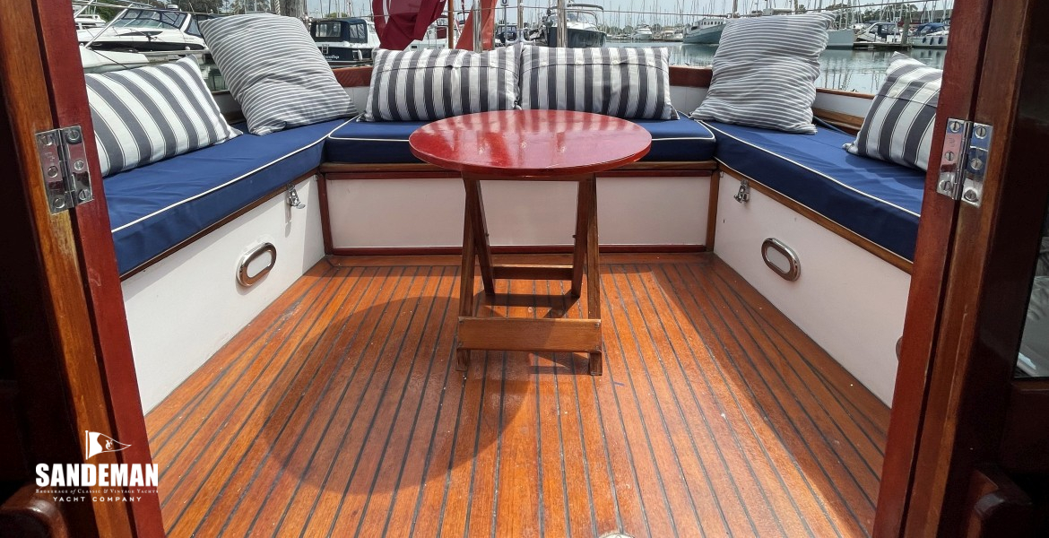 Cockpit view aft from companionway