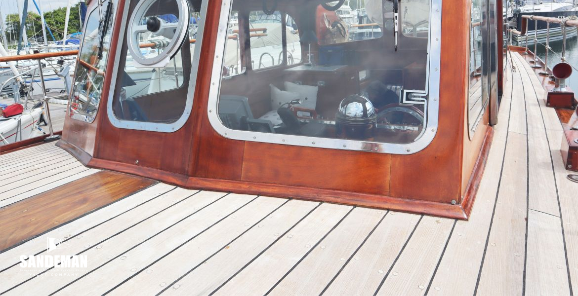 View aft to wheelhouse