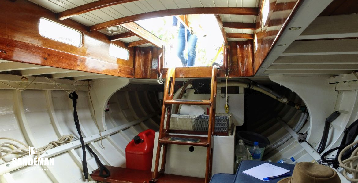 Cabin and exit aft