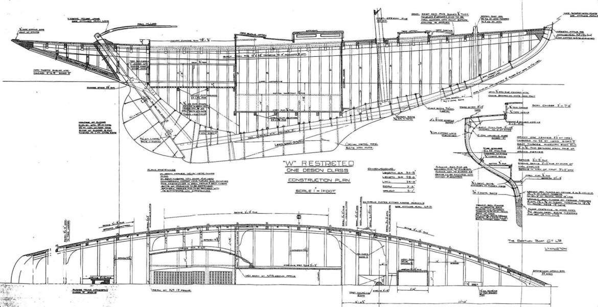 Original construction drawing