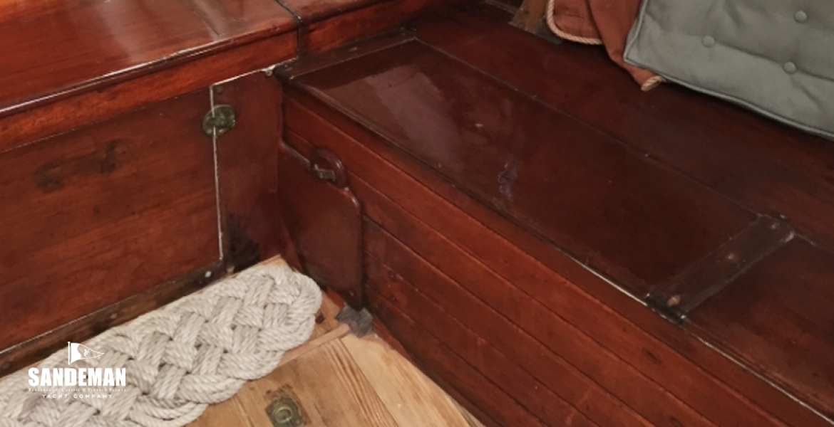 Forepeak view forward to starboard