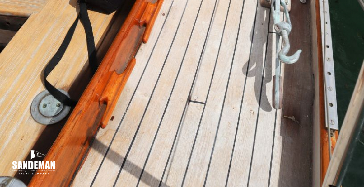 Starboard side deck view forward