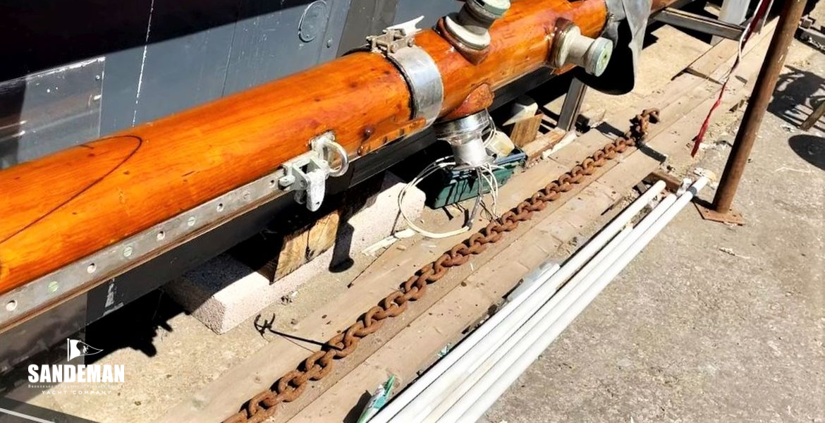 Camper & Nicholsons spare hollow spruce mast