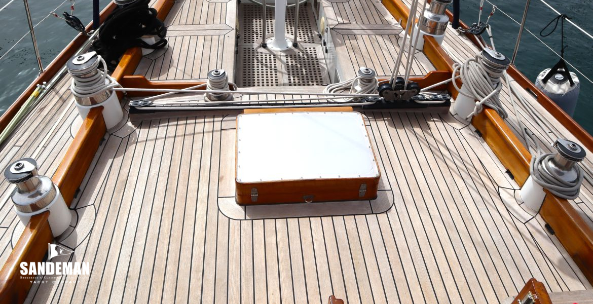View aft over bridge deck and cockpit