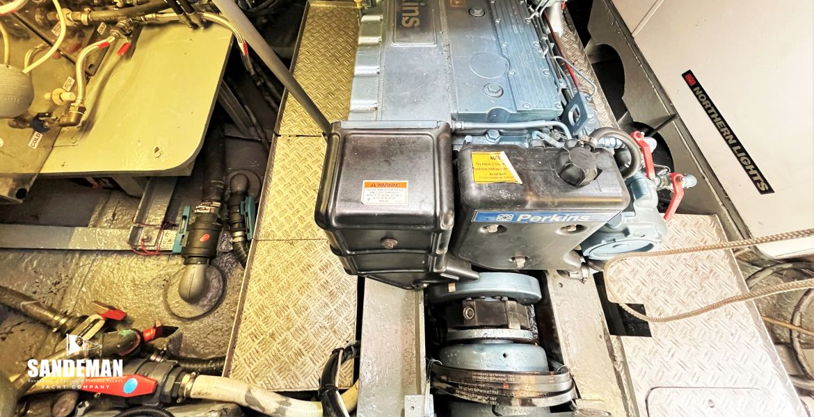 Engine space under pilot house