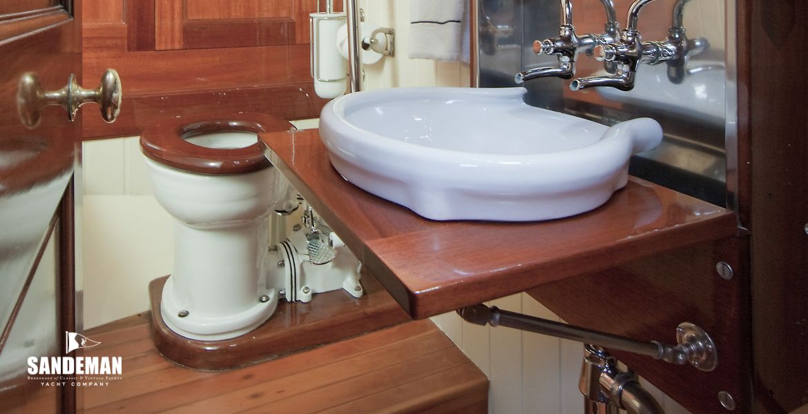 Port aft bathroom [Photo: Bruce Thomas]