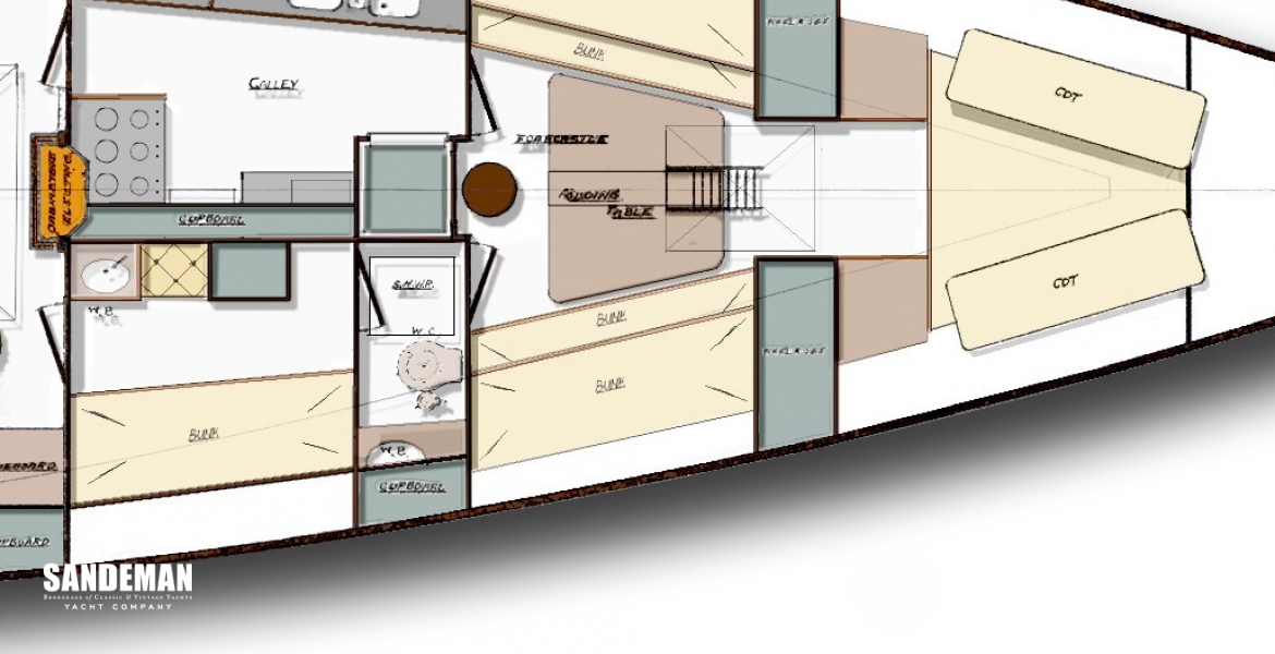Crew accommodation forward