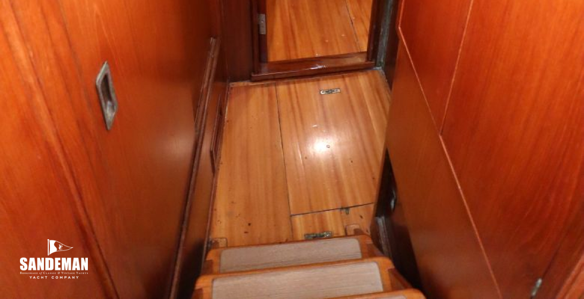Down aft to aft corridor