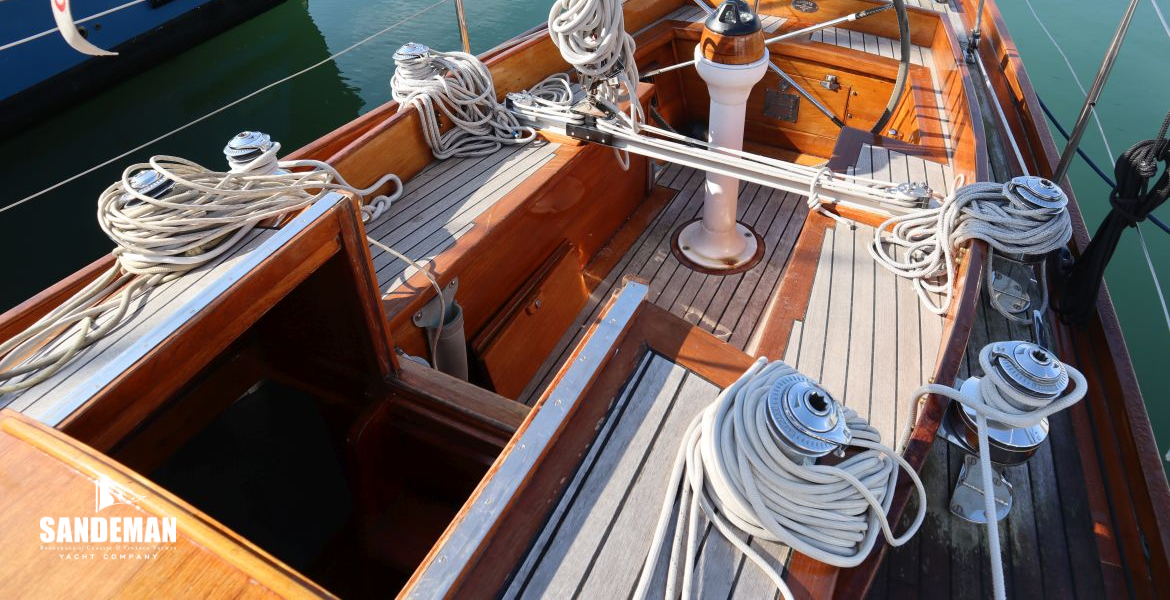 Cockpit and companionway view aft