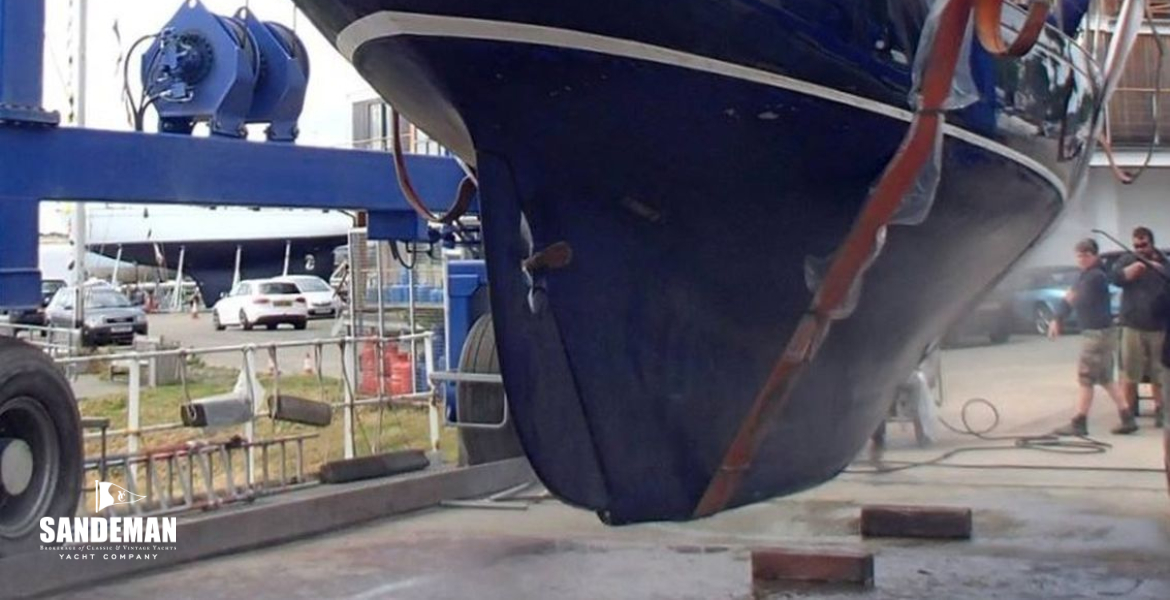 Hauled out [Photo: Suffolk Yacht Harbour]