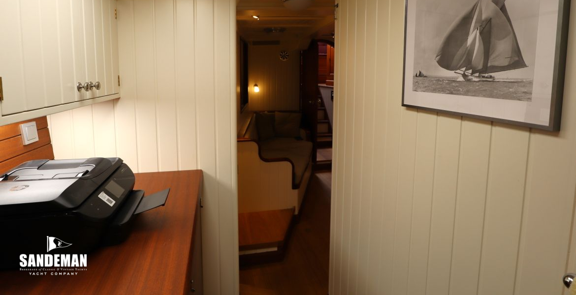 Aft master cabin suite workroom view aft