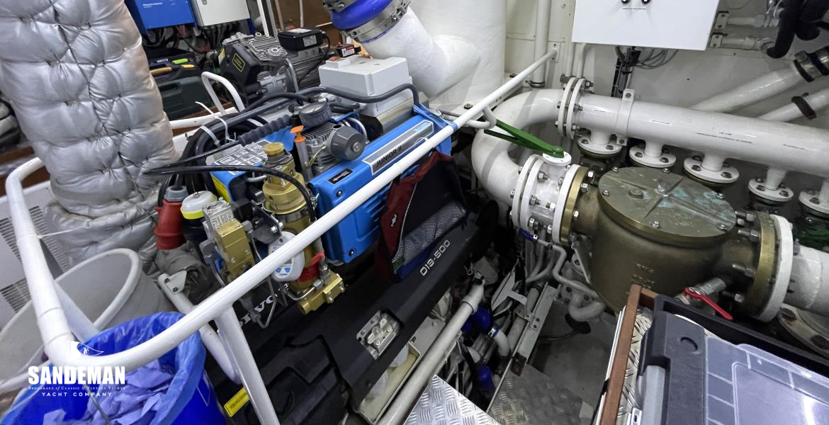 Engine room view aft to port